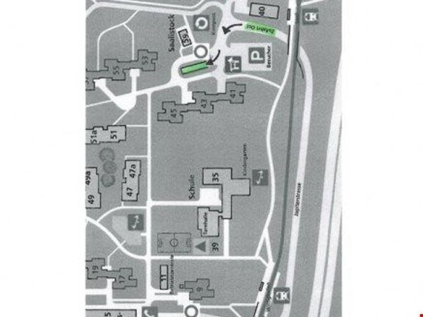 Plan Zufahrt Einstellhalle