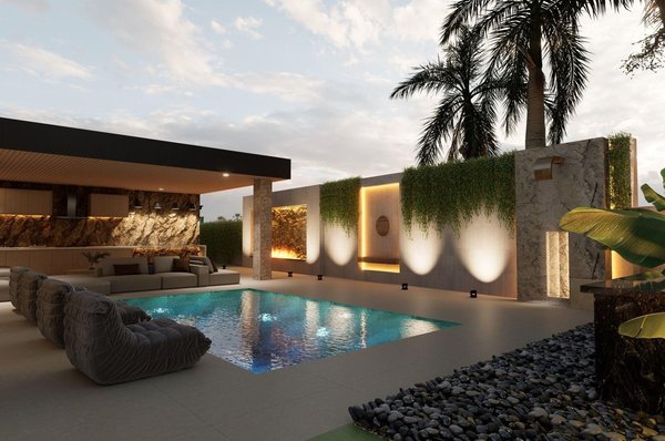 Aussenbereich mit Pool