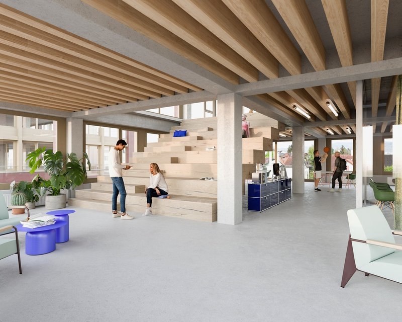 Schaffen Sie eine attraktive Arbeitsumgebung dank der Raumhöhe von über 6 Metern