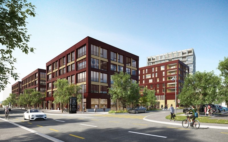 Ihr Firmenlogo an der Gebäudefassade zur Knonauerstrasse setzt ein starkes Zeichen.