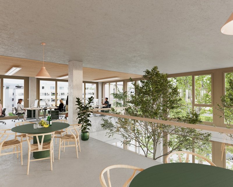 Schaffen Sie eine attraktive Arbeitsumgebung dank der Raumhöhe von über 6 Metern