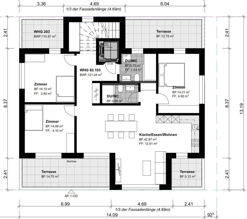 Grundriss 4.5 ZWG Attika_82.103