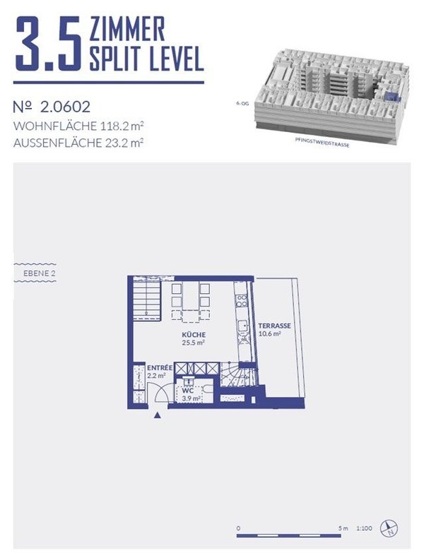 Grundrissplan Ebene 2