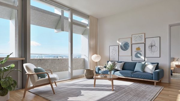 Wohnzimmer - Rendering