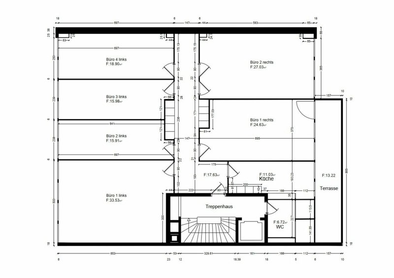 Vermasster Grundrissplan