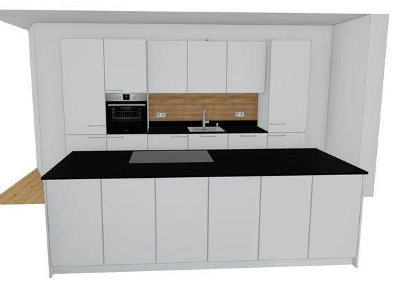 Küche mit Kochinsel 4.5 Whg DG