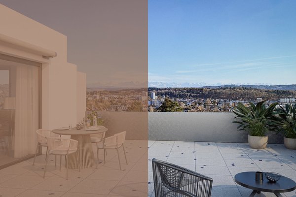 Terrasse mit Panoramablick