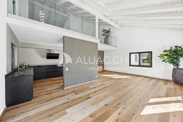 Wohn-Essbereich mit offener Küche, und viel licht  durchflutet.