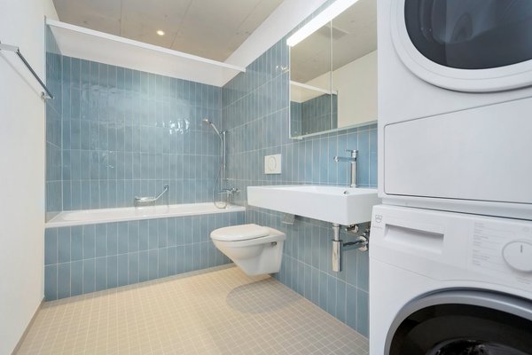 Badezimmer mit Waschturm