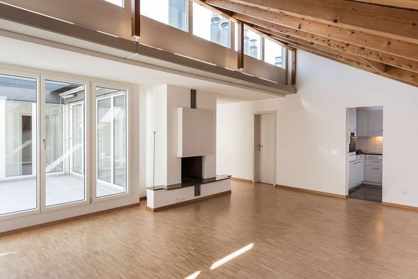 Wohnzimmer mit Cheminée