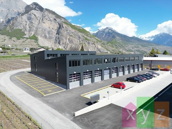 Photo aérienne de la halle 1 vue depuis le Sud