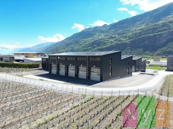 Photo aérienne de la halle 1 vue depuis l'Ouest