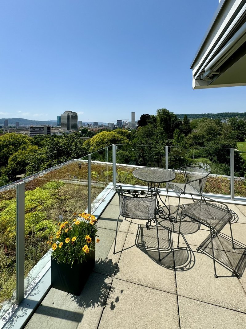 Dachterrasse ins Grüne