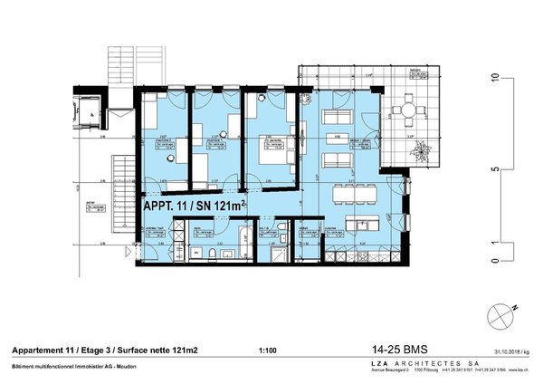 App. 9 - 4.5 pces 121m2 étage 3