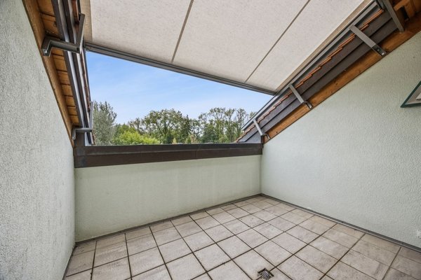Windgeschützte Dachterrasse
