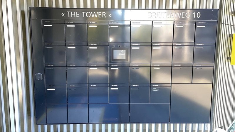 Briefkastenanlage mit Postboxen