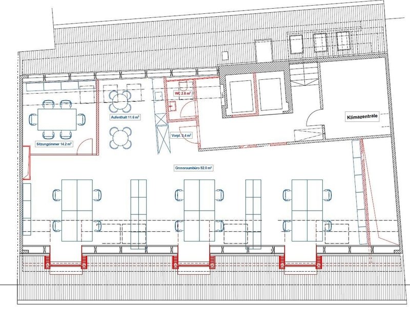 Mögliches Bürolayout 5. OG