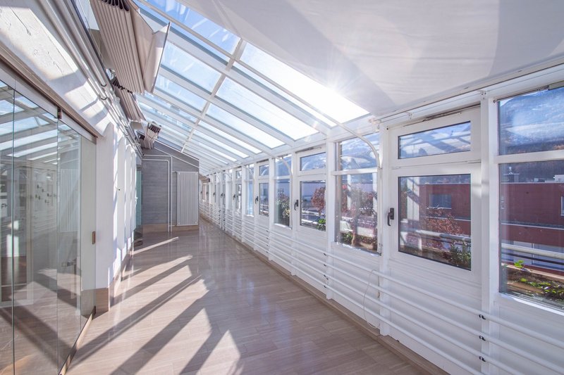 Verglaste Dachterrasse