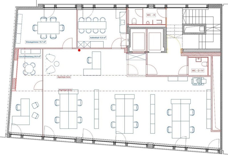 Mögliches Bürolayout 2.-4. OG