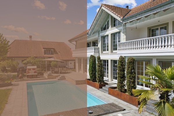 Aussenbereich mit Poollandschaft