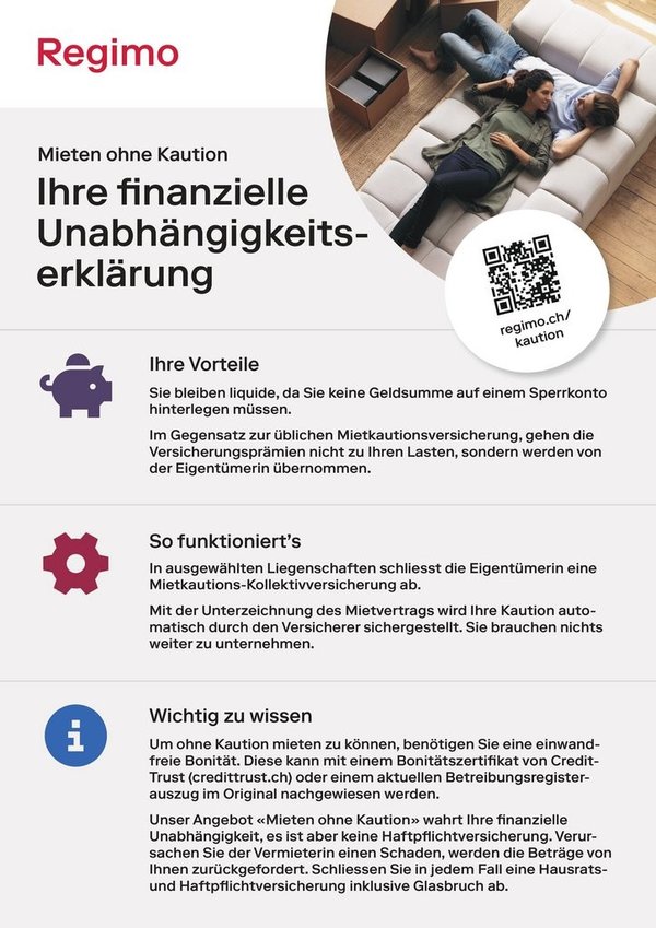 Flyer "Mieten ohne Kaution"
