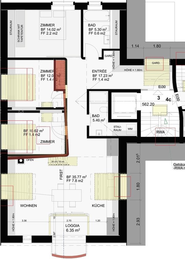 Grundrissplan Dachgeschoss