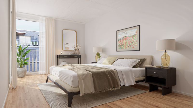 Schlafzimmer (Mustervisualisierung)