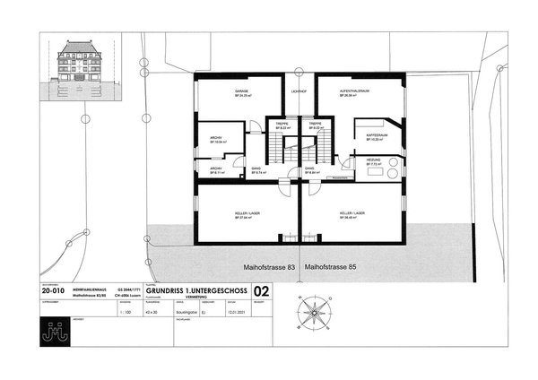 Plan Seminarraum und Küche