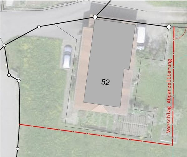 Visualisierung Abparzellierung