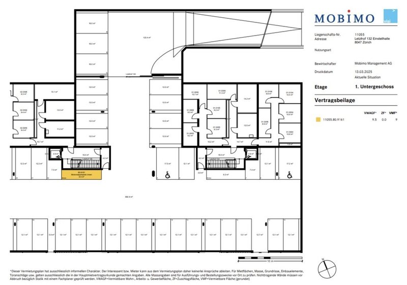 Grundriss Motorradparkplatz