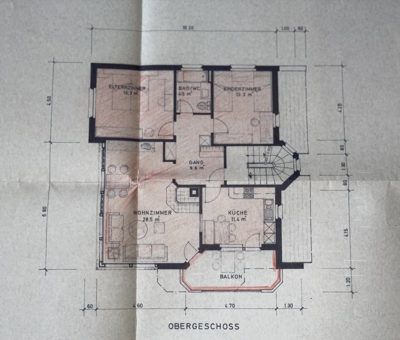 Grundriss Wohnung 1.Stock