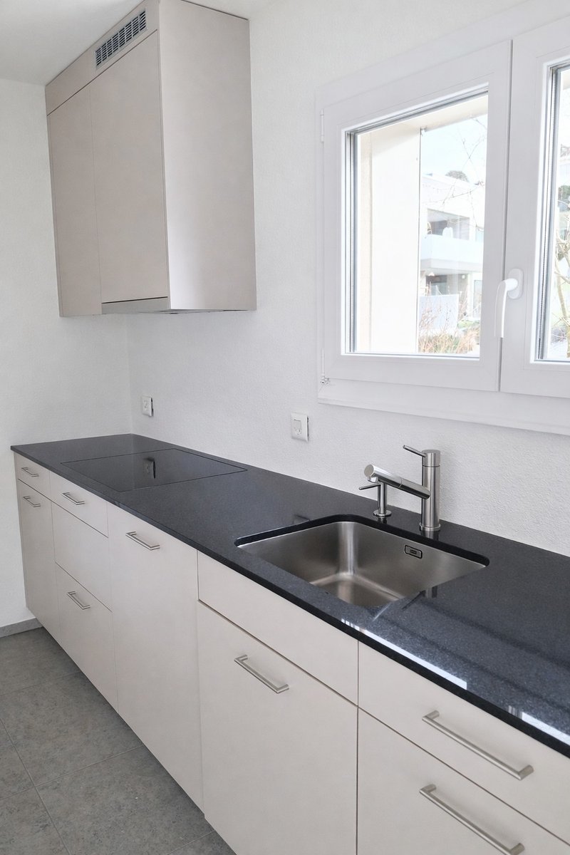 Neue und helle Küche