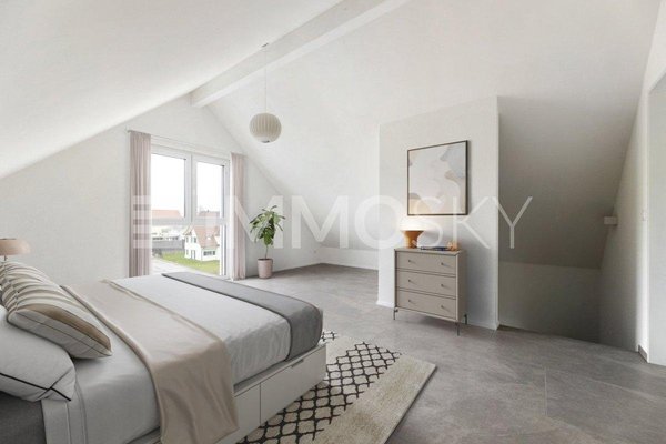 Schlafzimmer mit eigenem Badezimmer