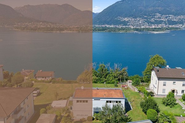 Drohnenaufnahme mit Seesicht