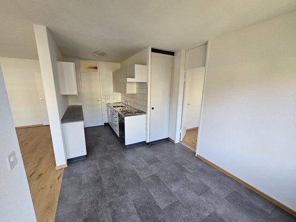 Essecke mit Sicht zu Küche