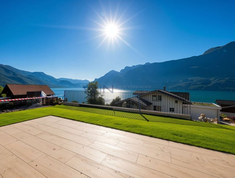 Im Grünen mit Seesicht