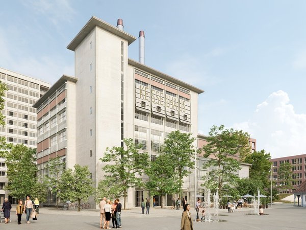 Kesselhaus mit Papieriplatz