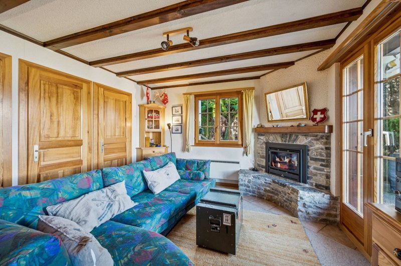 Wohnbereich mit Cheminée