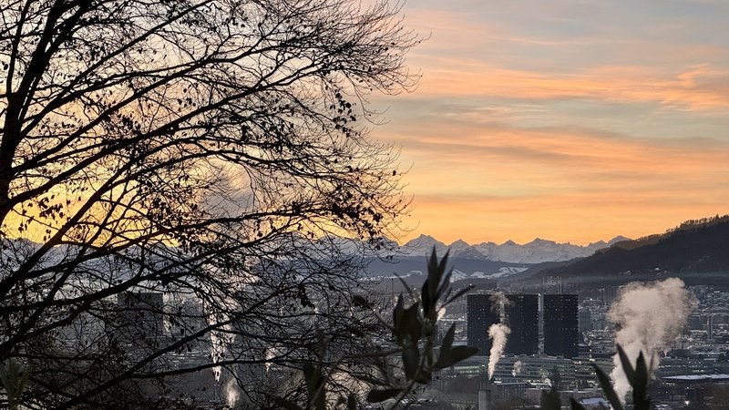 Blick aus dem Zimmerfenster nach Osten