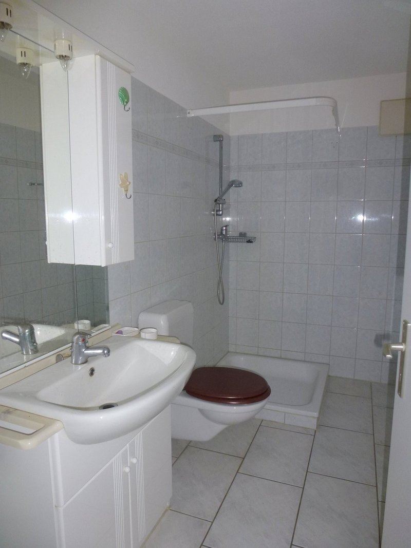 Badzimmer mit Dusche und WC