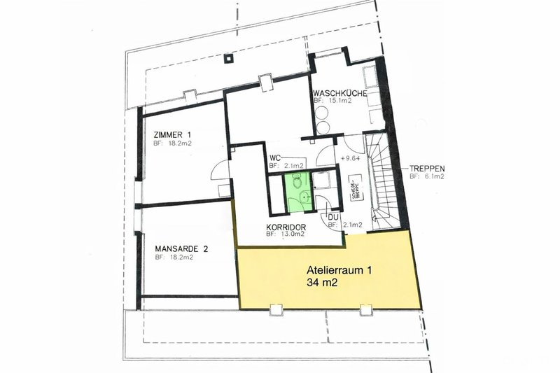 Grundriss Atelier ex-collins Objekt 4005
