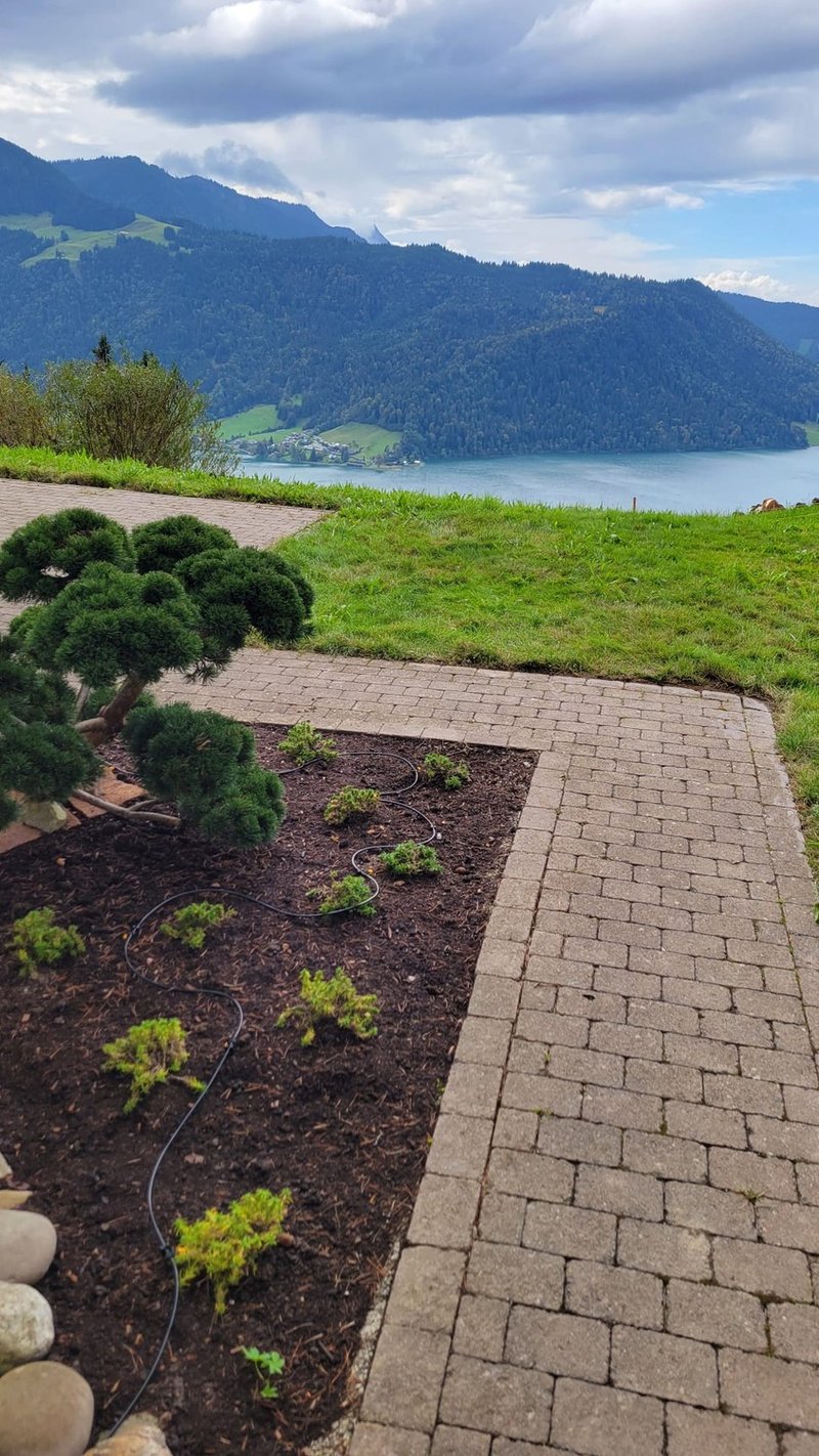 Grosser Garten rund um das Haus