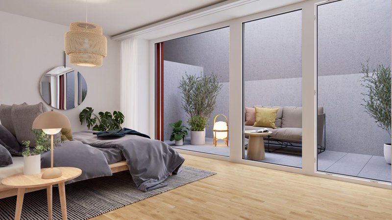 Schlafzimmer (Achtung Aussicht auf Parkanlage) - Referenzbild