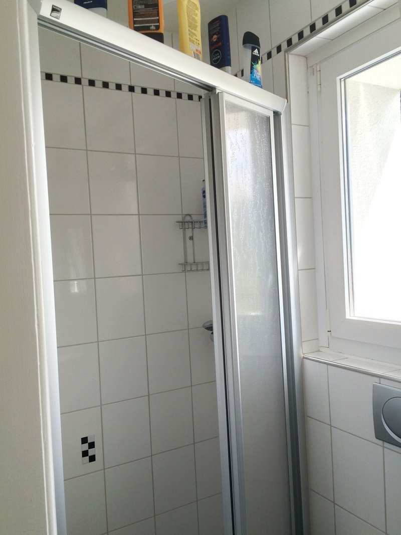 Blick in die Dusche 1. OG