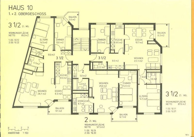 Grundriss (mittlere Wohnung)