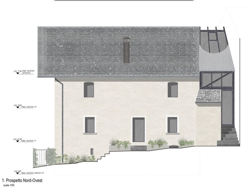 lateral external of the house