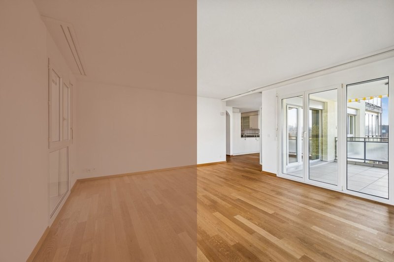 Wohnbereich mit Zugang zum Balkon