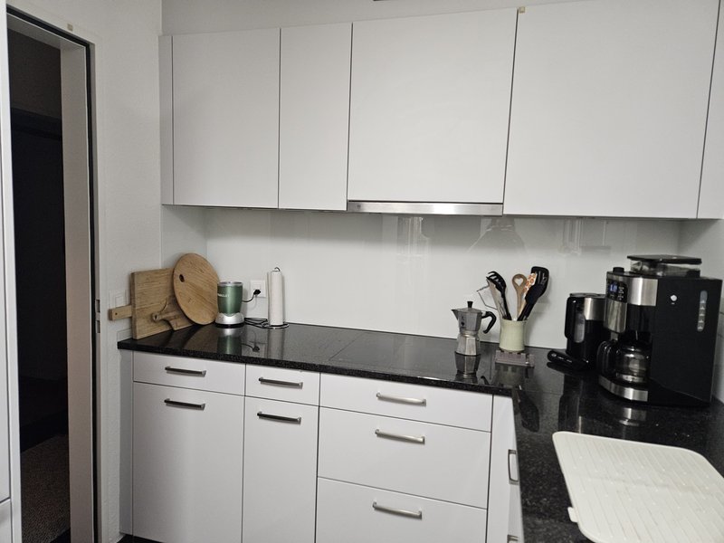 Kitchen has two entrances. Makes it easier to move around.