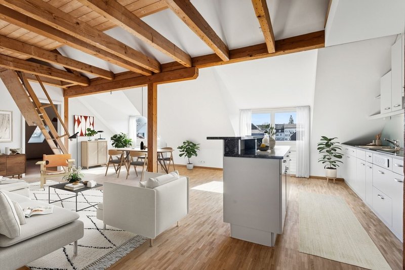 Wohnzimmer möbliert