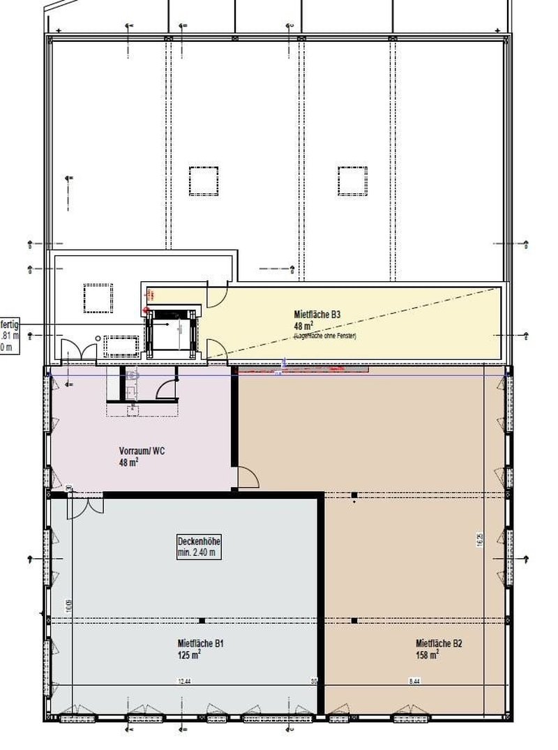 Grundrissplan Dachgeschoss Variante